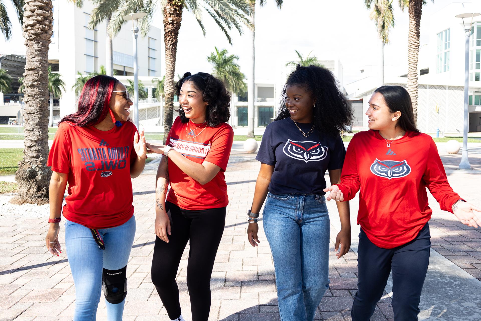 Florida Atlantic students on an inspiring walk